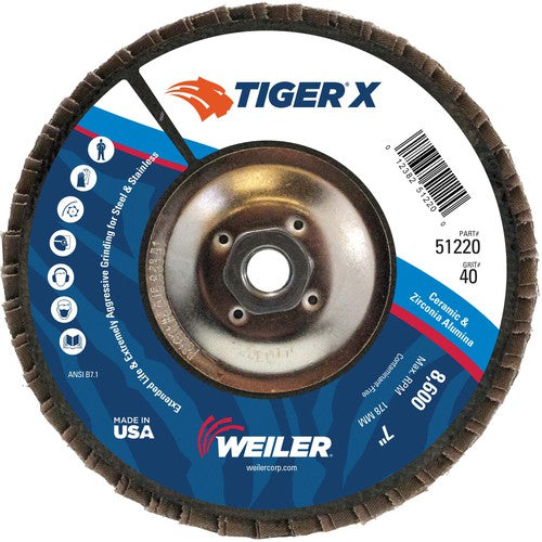 7X5/8-11 ARBOR 40X FLAP DISC - Exact Tool & Supply