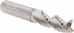 SGS - 1/2" Diam, 1-1/4" LOC, 3 Flute Solid Carbide 0.03" Corner Radius Roughing End Mill - TiB2 Finish, 3-1/4" OAL, 1/2" Shank Diam, Single End, Centercutting, 38° Helix - Exact Tool & Supply