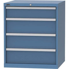 LISTA - 4 Drawer, 45 Compartment Bright Blue Steel Modular Storage Cabinet - Exact Tool & Supply