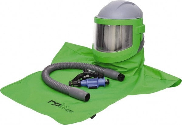 RPB - Supplied Air (SAR) Blasting Kits; Pump Compatibility: Compressed Air ; Helmet Window Type: Rectangular Window ; Helmet Window Shape: Rectangular ; Breathing Tube Type: Cooling Tube ; Clothing Type: Nylon Cape ; Supply Hose Type: Not Included - Exact Tool & Supply