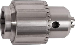 Accupro - JT3, 1/16 to 5/8" Capacity, Tapered Mount Steel Drill Chuck - Keyed, 57mm Sleeve Diam, 3-11/32" Open Length - Exact Tool & Supply