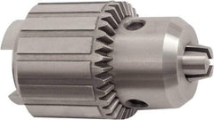 Accupro - JT3, 1/16 to 5/8" Capacity, Tapered Mount Steel Drill Chuck - Keyed, 57mm Sleeve Diam, 3-11/32" Open Length - Exact Tool & Supply