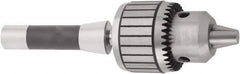 Accupro - JT4, 1/8 to 3/4" Capacity, Tapered Mount Steel Drill Chuck - Keyed, R8 Shank, 75.01mm Sleeve Diam, 8-3/16" Open Length - Exact Tool & Supply