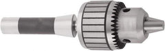 Accupro - JT3, 1/16 to 5/8" Capacity, Tapered Mount Steel Drill Chuck - Keyed, R8 Shank, 67.01mm Sleeve Diam, 7-19/32" Open Length - Exact Tool & Supply