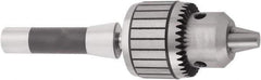 Accupro - JT3, 1/16 to 1/2" Capacity, Tapered Mount Steel Drill Chuck - Keyed, R8 Shank, 61.98mm Sleeve Diam, 7-33/64" Open Length - Exact Tool & Supply