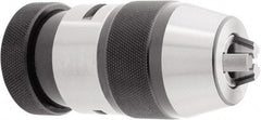 Accupro - JT2, 1/32 to 3/8" Capacity, Tapered Mount Steel Drill Chuck - Keyless, 43mm Sleeve Diam, 3-3/16" Open Length - Exact Tool & Supply