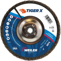 7 × 5/8-11 ARBOR 80X FLAP DISC - Exact Tool & Supply