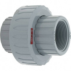 Value Collection - 1-1/4" CPVC Plastic Pipe Union with EPDM O-Ring - FIPT x FIPT End Connections - Exact Tool & Supply