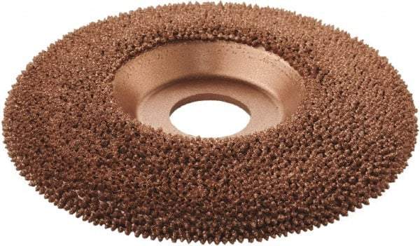 KUTZALL - 4-1/2" Wheel Diam, 7/8" Arbor Hole, Depressed Center Wheel - Very Coarse Grade, Tungsten Carbide, 15,000 Max RPM - Exact Tool & Supply