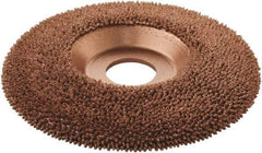 KUTZALL - 4-1/2" Wheel Diam, 7/8" Arbor Hole, Depressed Center Wheel - Very Coarse Grade, Tungsten Carbide, 15,000 Max RPM - Exact Tool & Supply