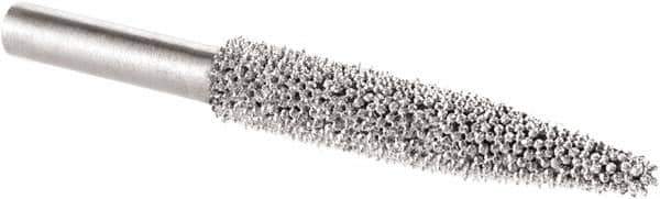 KUTZALL - 1/4" Cut Diam, 1/4" Shank Diam, Taper Head Burr - Carbide - Exact Tool & Supply