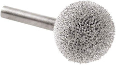 KUTZALL - 1" Cut Diam, 1/4" Shank Diam, Ball Head Burr - Carbide - Exact Tool & Supply