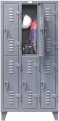 Strong Hold - 2 Door, 2 Tier, Steel Locker - Exact Tool & Supply