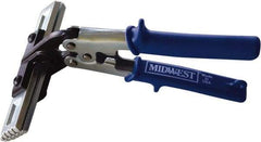Midwest Snips - 10" OAL Offset Hand Seamer for HVAC - 1" Jaw Width, 2" Jaw Depth - Exact Tool & Supply