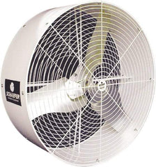 Schaefer Ventilation Equipment - 36" Blade, 1/2 hp, 11,400 CFM, Industrial Circulation Fan - Ceiling Mount, 1 Speed - Exact Tool & Supply
