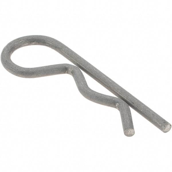 Value Collection - 5/16 to 3/8" Shaft Diam, 1-7/16" Long, 0.073" Wire Diam, Hair Pin Cotter - Grades 302 & 18-8 Stainless Steel, Zinc-Plated Finish - Exact Tool & Supply