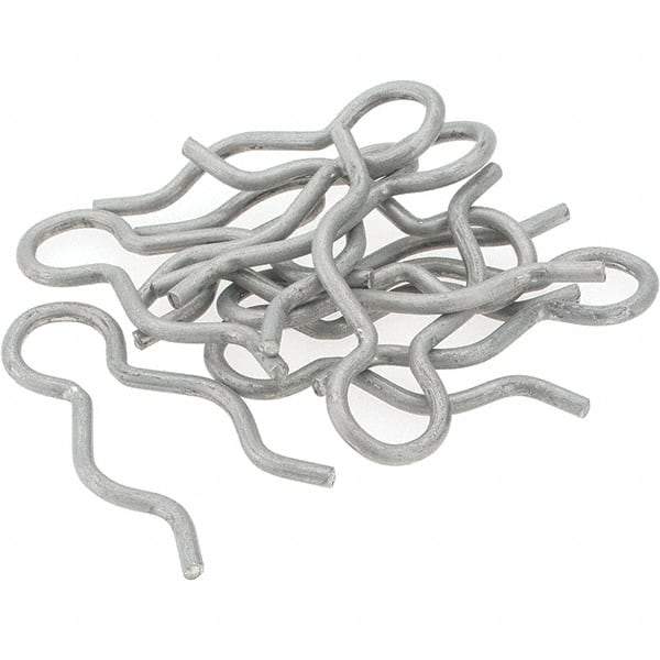 Value Collection - 7/8" Groove, 2-9/32" Long, Stainless Steel Hair Pin Clip - 1/8" Clip Diam, 1" Shaft Diam, Grade 302 & 18-8 - Exact Tool & Supply