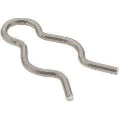 Value Collection - 7/16" Groove, 1-1/8" Long, Stainless Steel Hair Pin Clip - 0.064" Clip Diam, 1/2" Shaft Diam, Grade 302 & 18-8 - Exact Tool & Supply