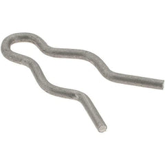 Value Collection - 1/4" Groove, 3/4" Long, Stainless Steel Hair Pin Clip - 0.048" Clip Diam, 5/16" Shaft Diam, Grade 302 & 18-8 - Exact Tool & Supply