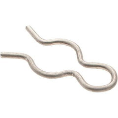 Value Collection - 7/32" Groove, 5/8" Long, Stainless Steel Hair Pin Clip - 0.033" Clip Diam, 1/4" Shaft Diam, Grade 302 & 18-8 - Exact Tool & Supply