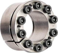 Climax Metal Products - M5 Thread, 1-3/8" Bore Diam, 2-1/8" OD, Shaft Locking Device - 10 Screws, 8,796 Lb Axial Load, 2-1/4" OAW, 0.669" Thrust Ring Width, 6,047 Ft/Lb Max Torque - Exact Tool & Supply