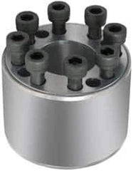 Climax Metal Products - M8 Thread, 2-9/16" Bore Diam, 3.74" OD, Shaft Locking Device - 10 Screws, 46,302 Lb Axial Load, 3.74" OAW, 2.205" Thrust Ring Width - Exact Tool & Supply