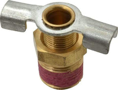 Value Collection - Steel Wing Nut Valve Drain Cock & Shutoff Valve - 3/8 Thread, 200 Max psi - Exact Tool & Supply