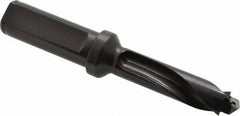 Allied Machine and Engineering - Series 15, 15 to 15.99mm Diam, 3/4" Diam Straight Shank with Flange, Straight Flute Spade Drill - 1-57/64" Max Depth, 2-61/64" Body Length, 4-63/64" OAL, Standard Length, Through Coolant - Exact Tool & Supply