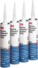 3M - 12.8 oz Cartridge White Polyurethane Marine Adhesive Sealant - 190°F Max Operating Temp, 60 min Tack Free Dry Time - Exact Tool & Supply