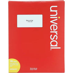 UNIVERSAL - 4" Long, White Paper Laser Label - For Inkjet Printers, Laser Printers - Exact Tool & Supply