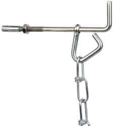 Value Collection - 15 Ft. Chain and Hanger Kit - Steel, Standard Number 2/0 Chain, for Use with Wheel Chocks - Exact Tool & Supply