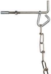 Value Collection - 15 Ft. Chain and Hanger Kit with Reflector - Steel, Standard Number 2/0 Chain, for Use with Wheel Chocks - Exact Tool & Supply