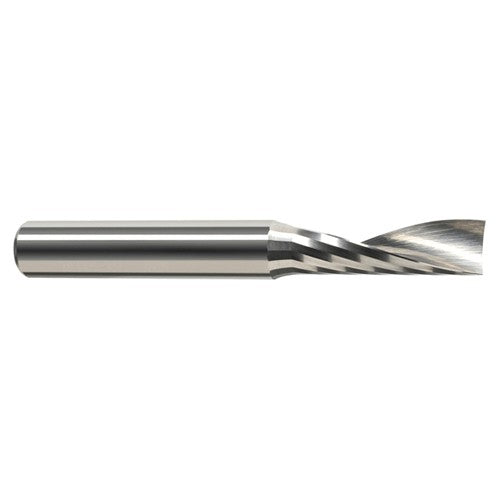 End Mills for Plastics - Single Flute - 0.0469″ (3/64″) Cutter Diameter × 0.2500″ (1/4″) Length of Cut Carbide Square Upcut End Mill for Plastic, 1 Flute - Exact Tool & Supply