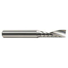 End Mills for Plastics - Single Flute - 0.0469″ (3/64″) Cutter Diameter × 0.2500″ (1/4″) Length of Cut Carbide Square Upcut End Mill for Plastic, 1 Flute - Exact Tool & Supply