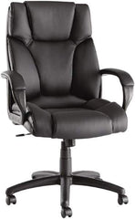 ALERA - 28-3/8" High Office/Managerial/Executive Chair - 21" Wide x 20" Deep, Soft Leather Seat, Black - Exact Tool & Supply
