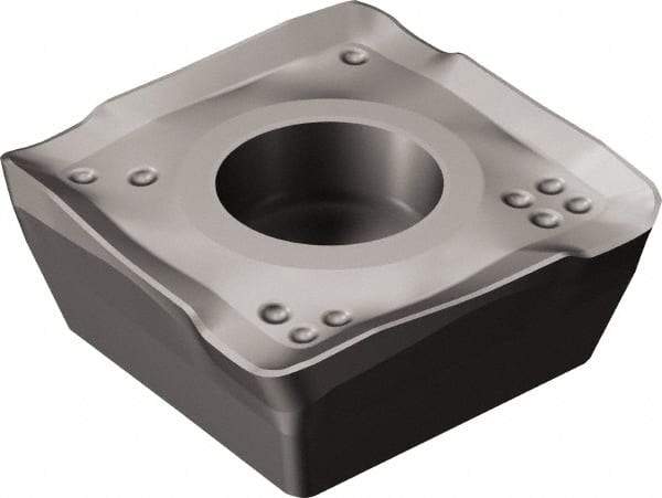 Sandvik Coromant - 490R140420 MM Grade 1040 Carbide Milling Insert - TiAlN2 Finish, 4mm Thick, 14mm Inscribed Circle, 2mm Corner Radius - Exact Tool & Supply