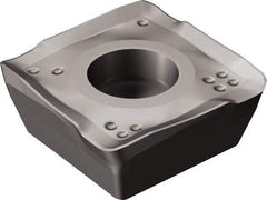 Sandvik Coromant - 490R140420 MM Grade 1040 Carbide Milling Insert - TiAlN2 Finish, 4mm Thick, 14mm Inscribed Circle, 2mm Corner Radius - Exact Tool & Supply