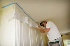 TRIMACO - Medium Weight HDPE Plastic Drop Cloth - 72' x 2', 0.0005" Thick, Tape & Drape - Exact Tool & Supply
