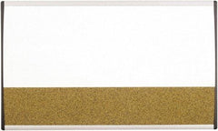 Quartet - 30" High x 18" Wide Combination, Bulletin/Magnetic Dry Erase - Porcelain, Includes Mounting Kit - Exact Tool & Supply