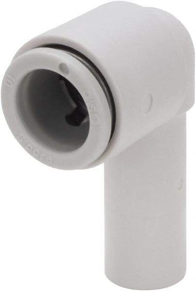 SMC PNEUMATICS - 16mm OD, Brass/Polybutylene Push-to-Connect Plug-In Elbow - 145 Max psi, 16mm Stem Diam - Exact Tool & Supply