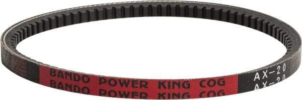 Bando - Section BX, 21/32" Wide, 131" Outside Length, V-Belt - Black, No. BX128 - Exact Tool & Supply