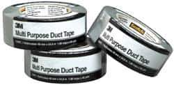 3M - 2" x 50 Yds Silver Duct Tape - 5.5 mil, Rubber Adhesive, Polyethylene Film Backing, 19 Lb/ln Tensile Strength, 248°F Max, Series 2929 - Exact Tool & Supply