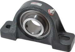 Browning - 1-1/2" ID, 7-1/8" OAL x 4" OAH Pillow Block - 4,467 Lb Static Cap, 7,340 Lb Dyn Cap, 5-3/8" Btw Mnt Hole Ctrs, 2" Base-to-Ctr Ht, Cast Iron - Exact Tool & Supply