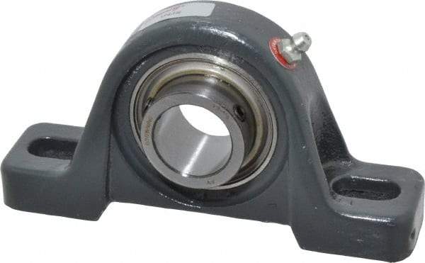 Browning - 1" ID, 5-1/2" OAL x 2-13/16" OAH Pillow Block - 1,651 Lb Static Cap, 2,801 Lb Dyn Cap, 3-15/16" Btw Mnt Hole Ctrs, 1-7/16" Base-to-Ctr Ht, Cast Iron - Exact Tool & Supply