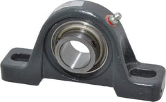 Browning - 1" ID, 5-1/2" OAL x 2-13/16" OAH Pillow Block - 1,651 Lb Static Cap, 2,801 Lb Dyn Cap, 3-15/16" Btw Mnt Hole Ctrs, 1-7/16" Base-to-Ctr Ht, Cast Iron - Exact Tool & Supply