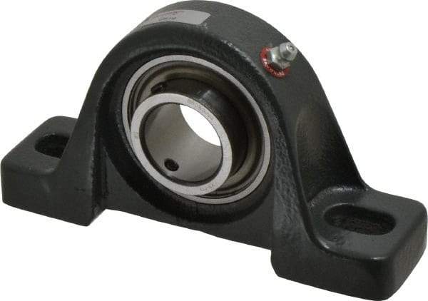 Browning - 1-3/16" ID, 6-3/16" OAL x 3-9/32" OAH Pillow Block - 2,567 Lb Static Cap, 4,381 Lb Dyn Cap, 4-23/32" Btw Mnt Hole Ctrs, 1-11/16" Base-to-Ctr Ht, Cast Iron - Exact Tool & Supply