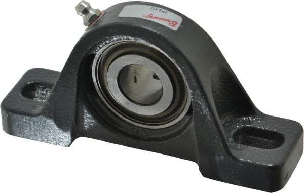 Browning - 3/4" ID, 5" OAL x 2-17/32" OAH Pillow Block - 1,444 Lb Static Cap, 2,611 Lb Dyn Cap, 3-3/4" Btw Mnt Hole Ctrs, 1-5/16" Base-to-Ctr Ht, Cast Iron - Exact Tool & Supply