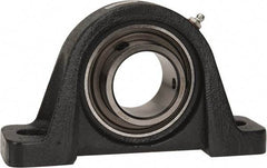 Browning - 1-15/16" ID, 8" OAL x 4-9/16" OAH Pillow Block - 5,216 Lb Static Cap, 7,889 Lb Dyn Cap, 6-3/16" Btw Mnt Hole Ctrs, 2-1/4" Base-to-Ctr Ht, Cast Iron - Exact Tool & Supply