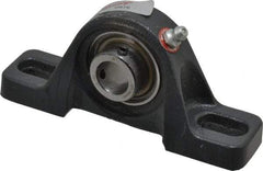 Browning - 5/8" ID, 4-7/8" OAL x 2-7/32" OAH Pillow Block - 1,444 Lb Static Cap, 2,611 Lb Dyn Cap, 3-7/16" Btw Mnt Hole Ctrs, 1-3/16" Base-to-Ctr Ht, Cast Iron - Exact Tool & Supply