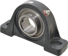 Browning - 1-11/16" ID, 7-3/8" OAL x 4-1/4" OAH Pillow Block - 5,139 Lb Static Cap, 7,901 Lb Dyn Cap, 5-21/32" Btw Mnt Hole Ctrs, 2-1/8" Base-to-Ctr Ht, Cast Iron - Exact Tool & Supply